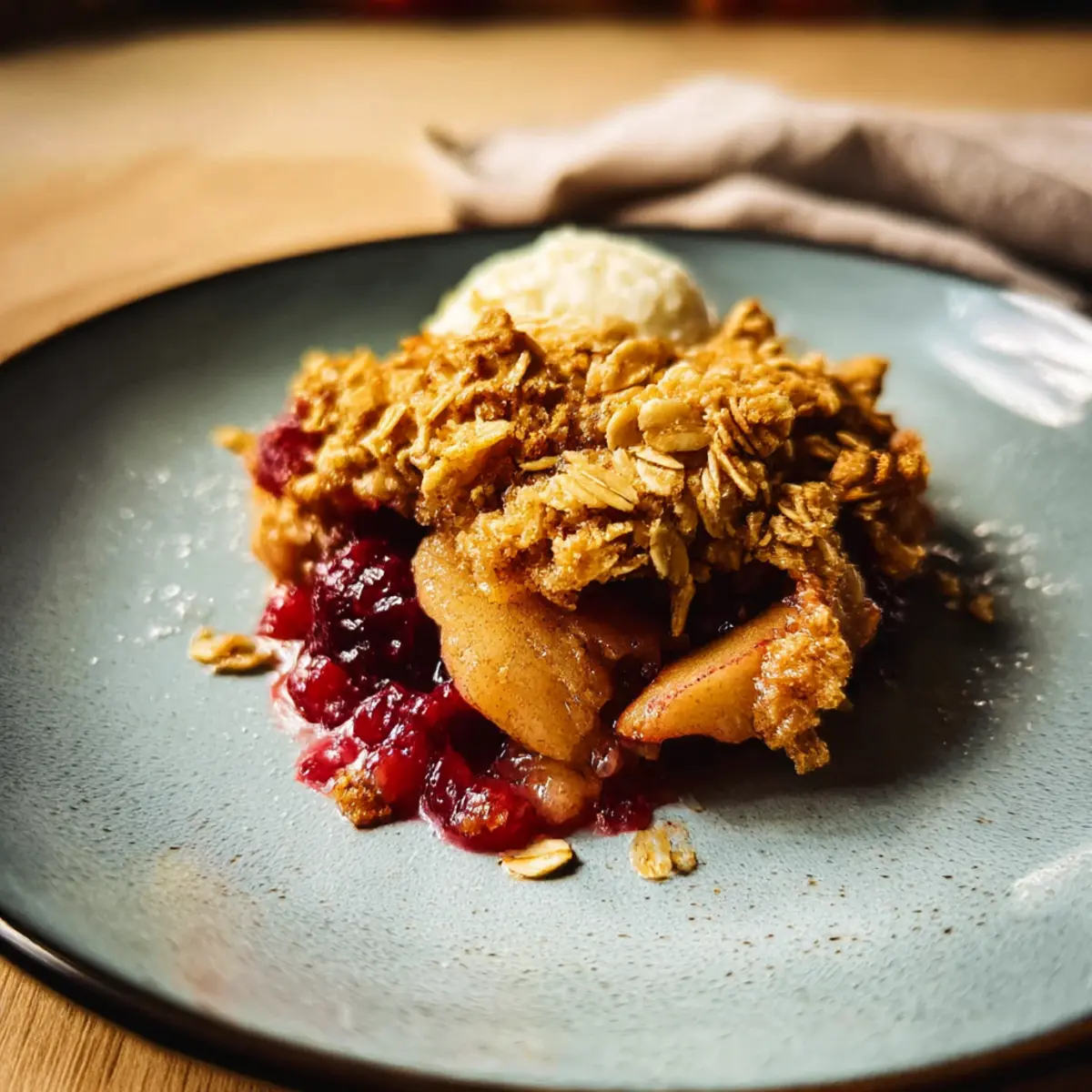 Apfel Cranberry Crisp für gemütliche Herbstabende