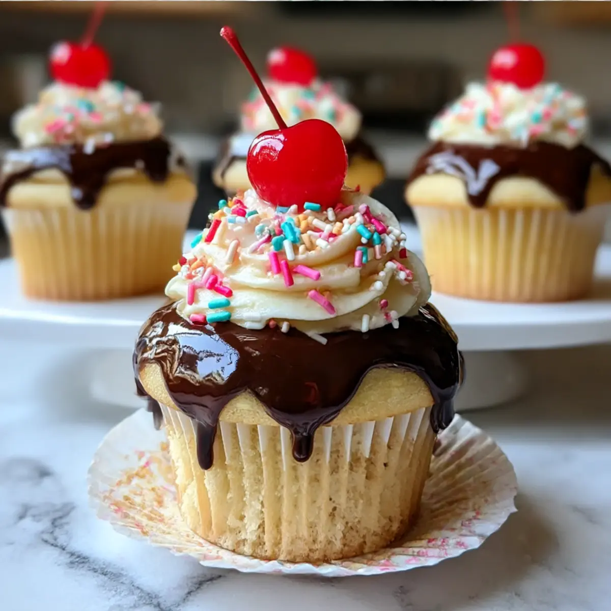 Bananen-Split-Cupcakes schnell und einfach zaubern