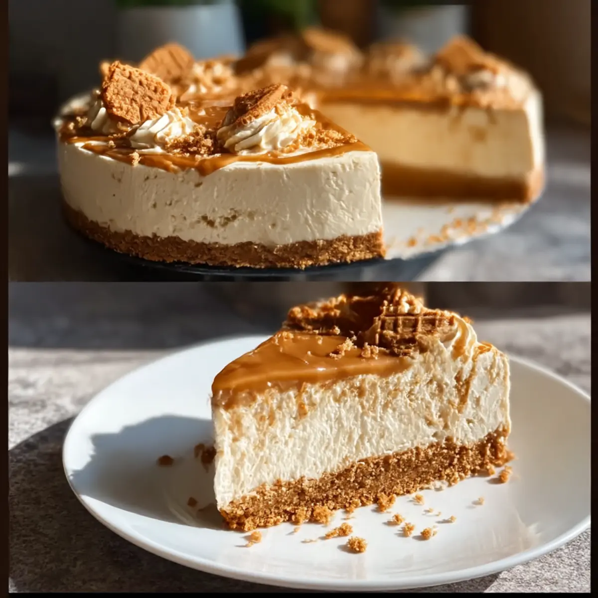 Biscoff Käsekuchen ganz ohne Backen