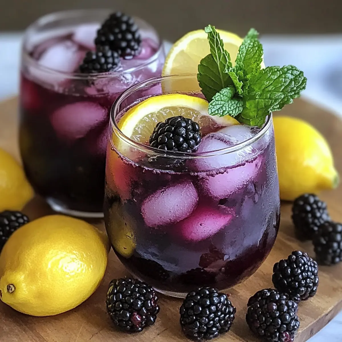 Erfrischender Brombeer-Zitronen-Mocktail für den Sommer