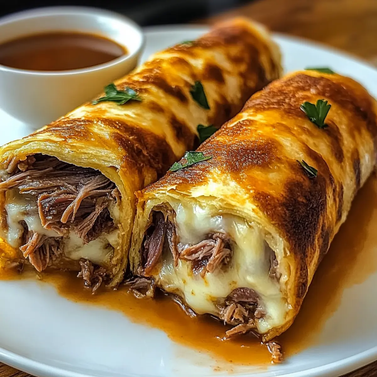 Käse Französische Dip Tortilla Rollen für spannende Snacks