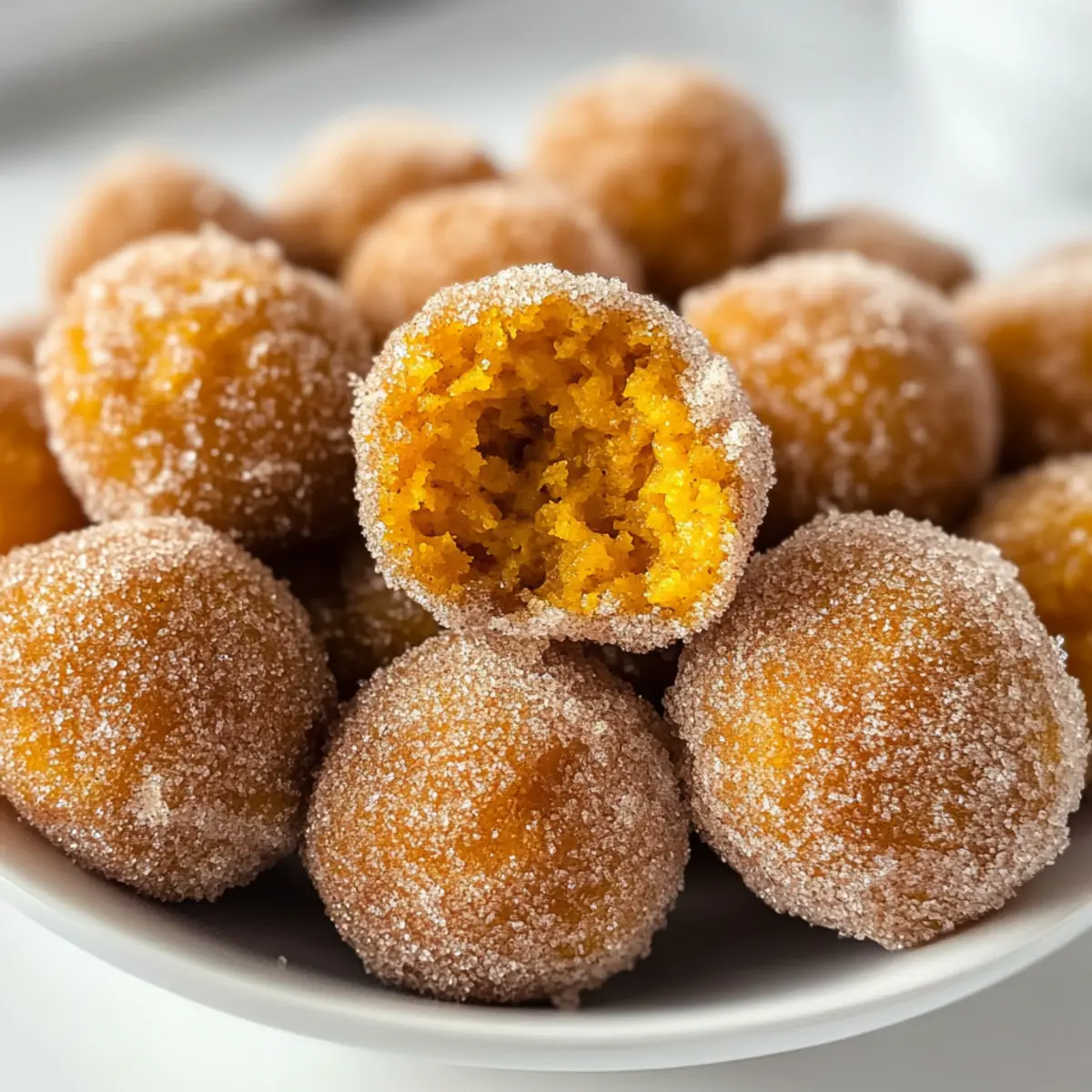 Zimt-Zucker-Kürbis-Donut-Löcher für den Herbst