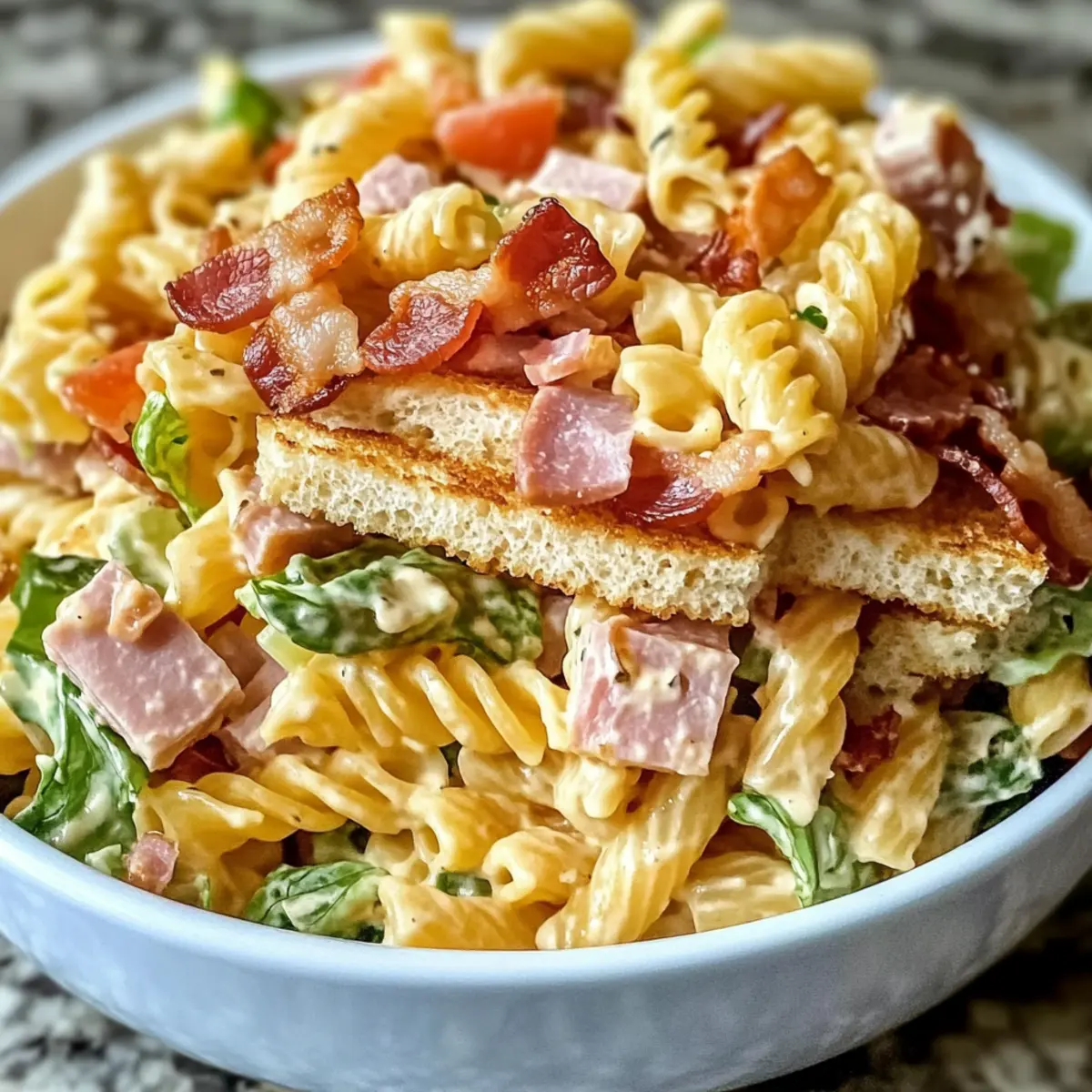 Club-Sandwich-Nudelsalat für den perfekten Sommer