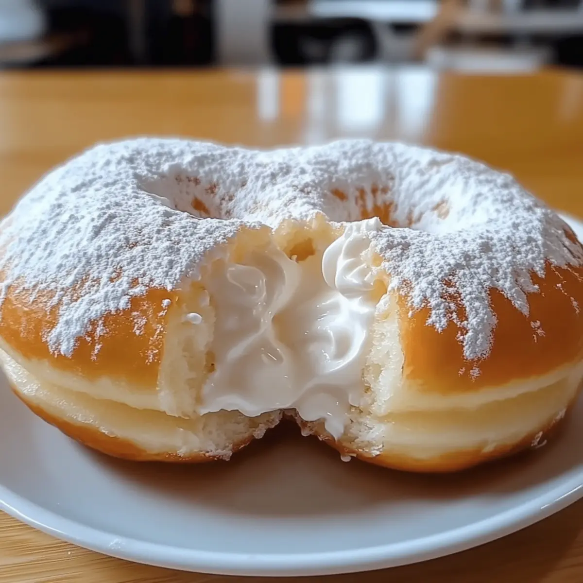 Fluffiger koreanischer Milchcreme-Donut leicht gemacht