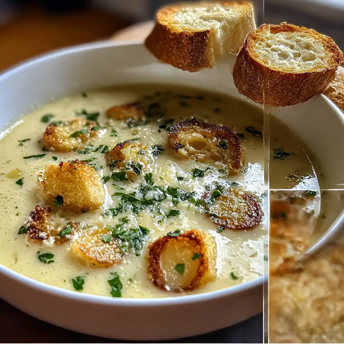 Knoblauchsuppe für Herzliche Abende