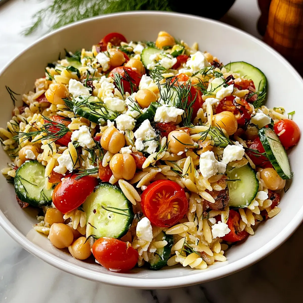 Griechischer Orzo-Salat für den perfekten Sommertag