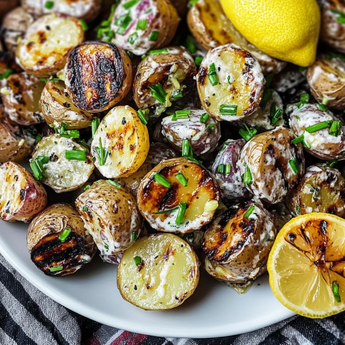 Gegrillter Kartoffelsalat mit gerösteter Zitrone erleben