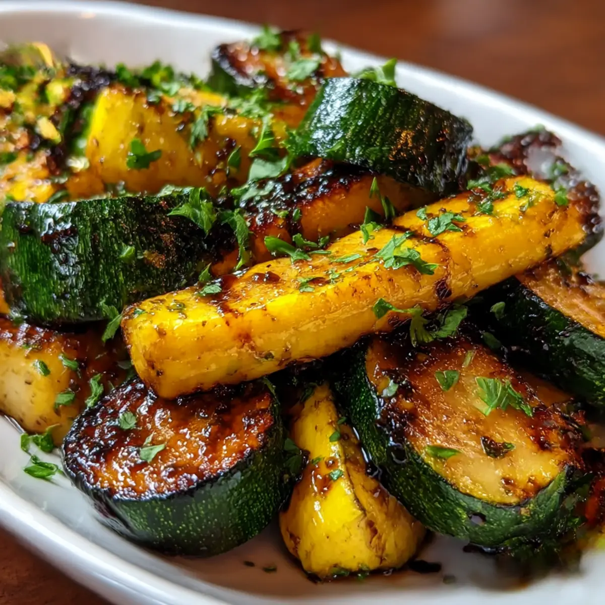 Gegrillter Sommersquash mit Balsamico-Glasur leicht gemacht