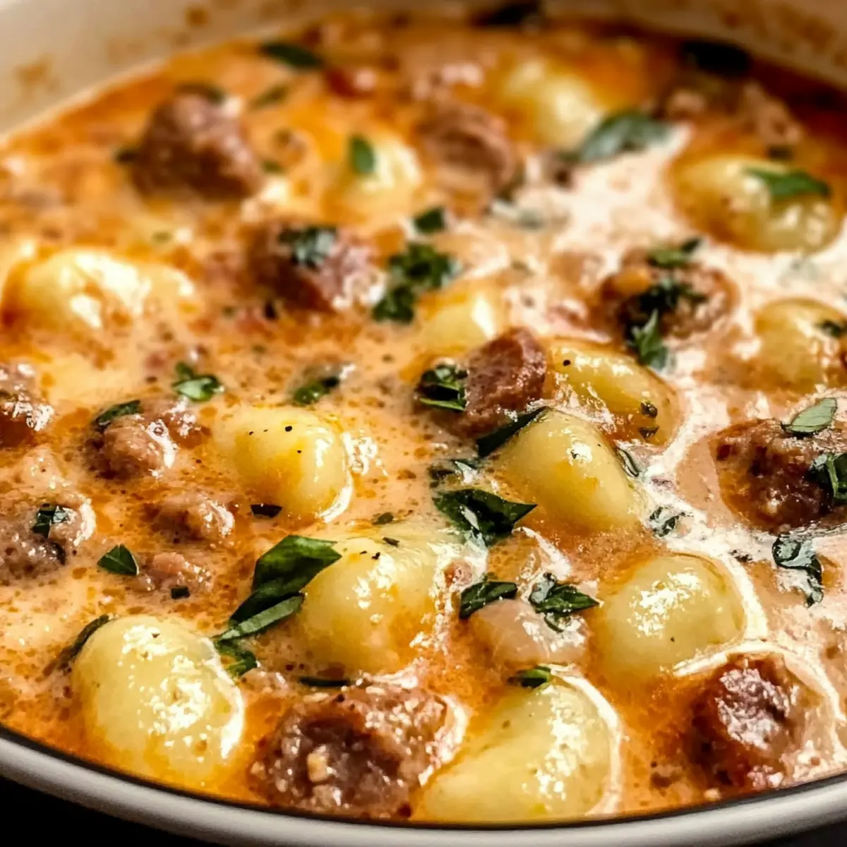 Italienische Wurst Gnocchi Suppe für gemütliche Abende