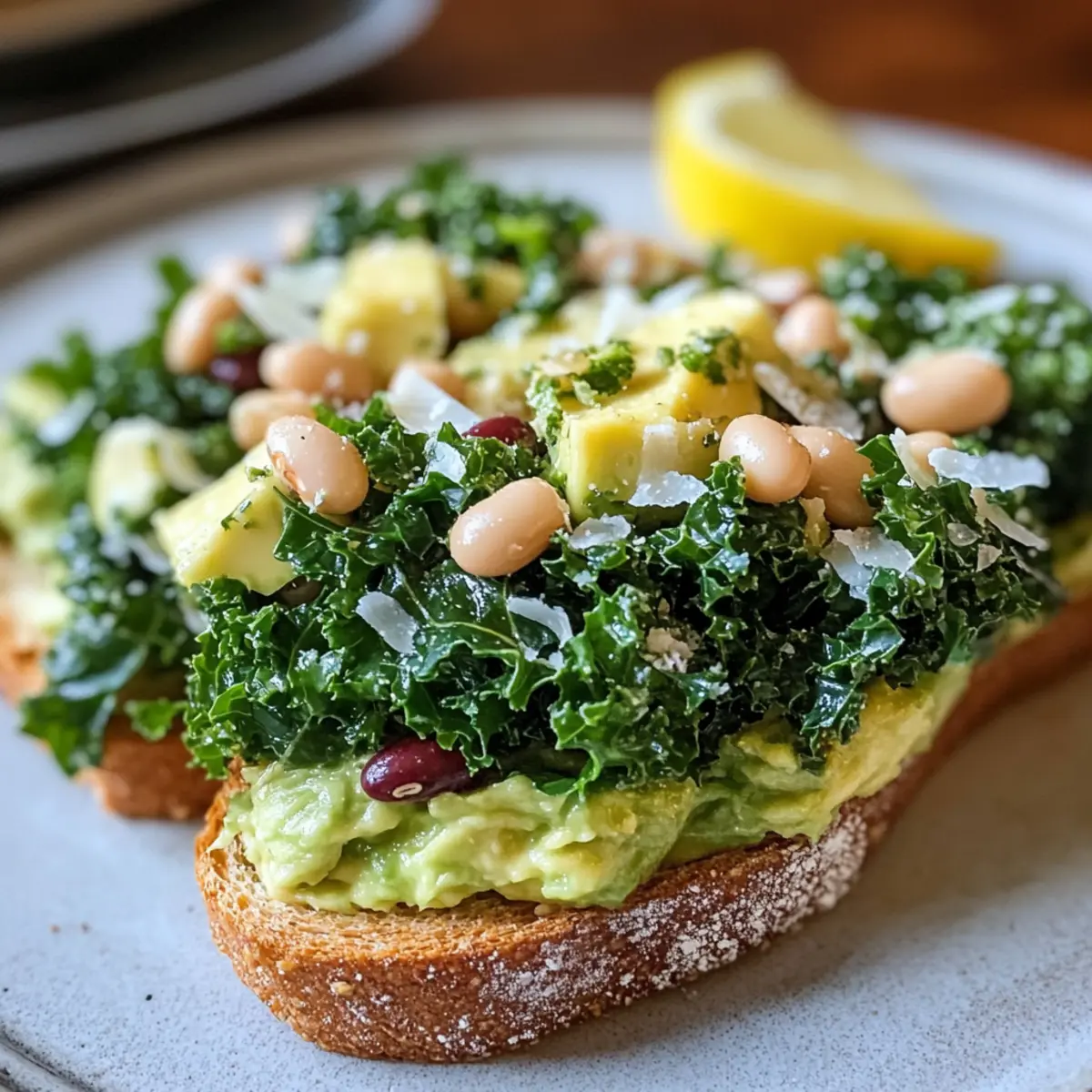 Grüner Salat Avocado Toast für gesunde Genussmomente