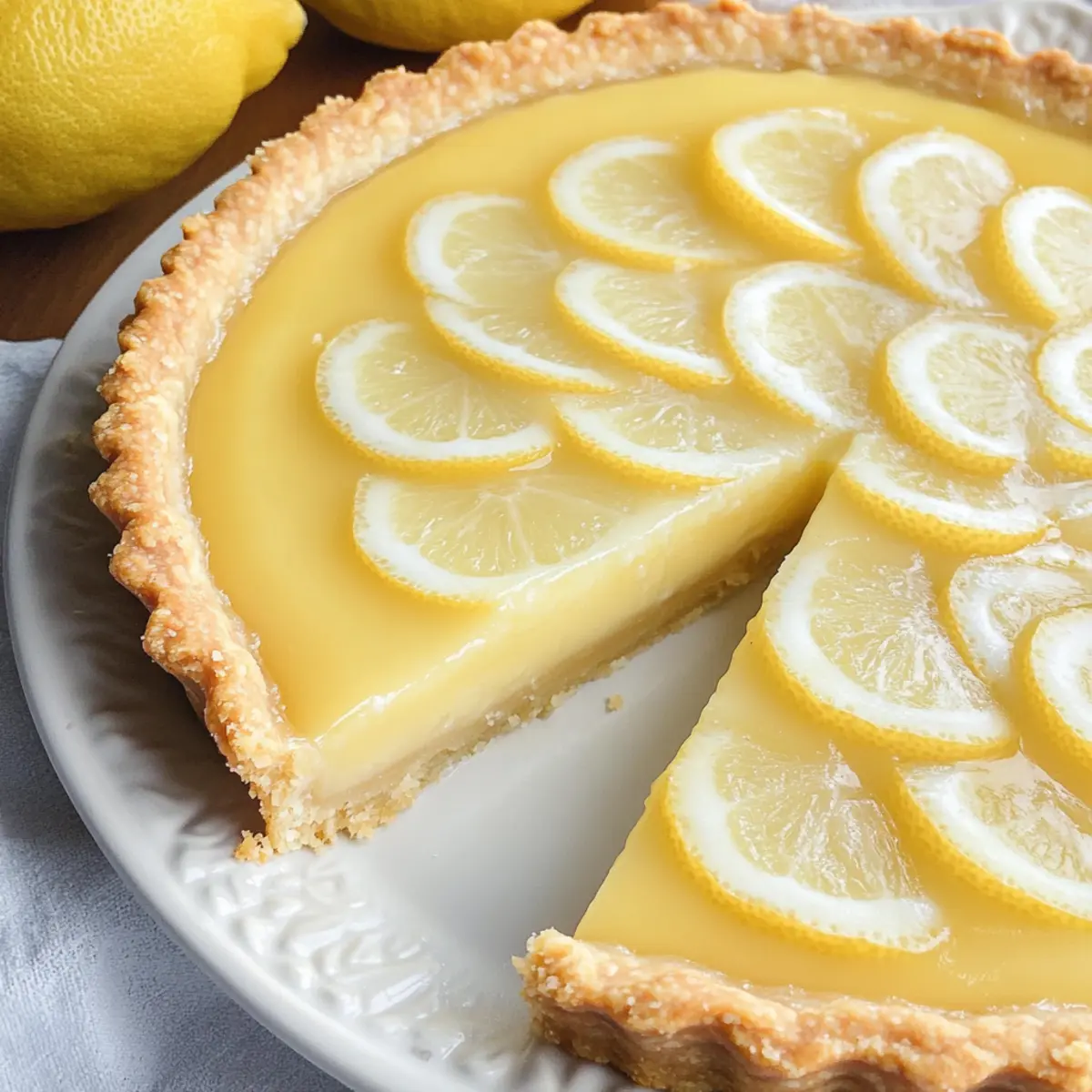 Zitronen Weißer Schokoladen Tart für Frühlingsgenuss
