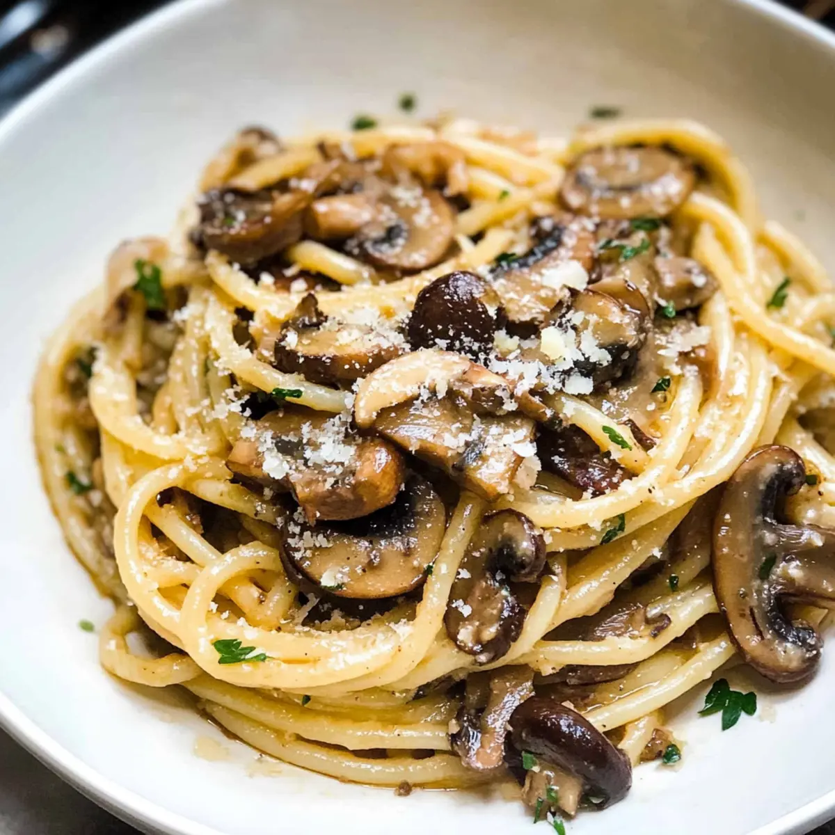 Pilz Spaghetti Aglio Olio in 15 Minuten