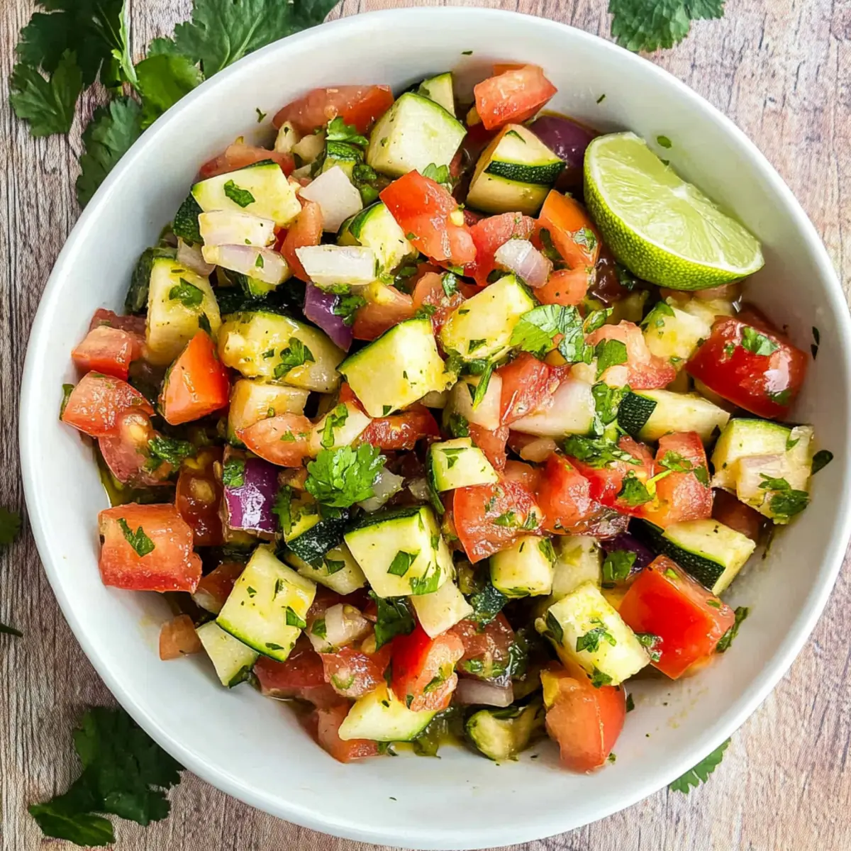 Kein-Kochen Schnelle & Einfache Zucchini Salsa
