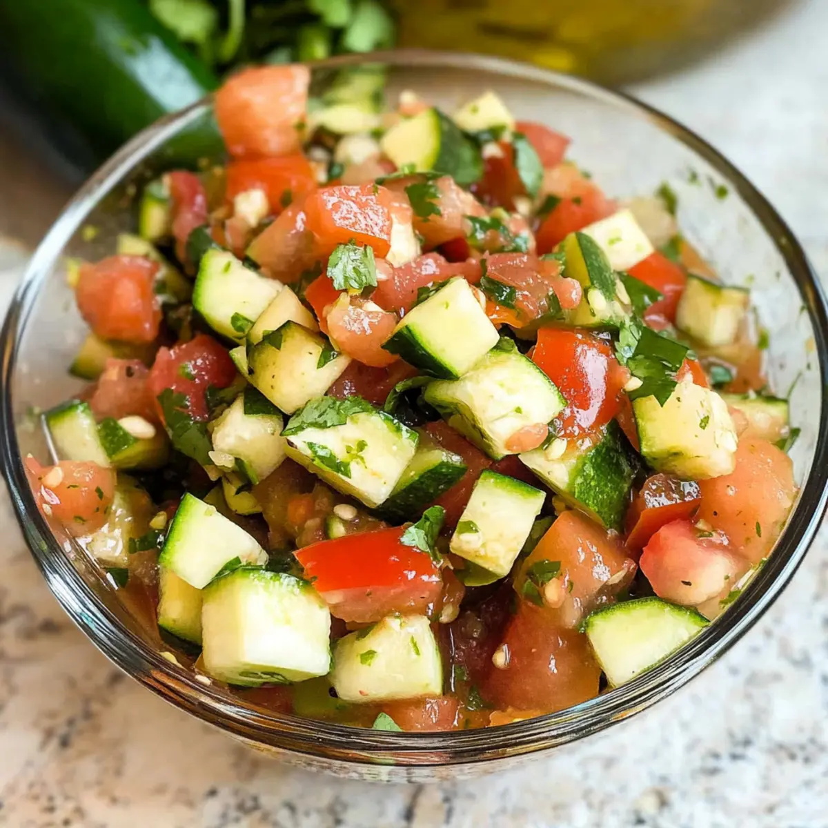 Kein-Koch Schnelle & Einfache Zucchini Salsa Rezept