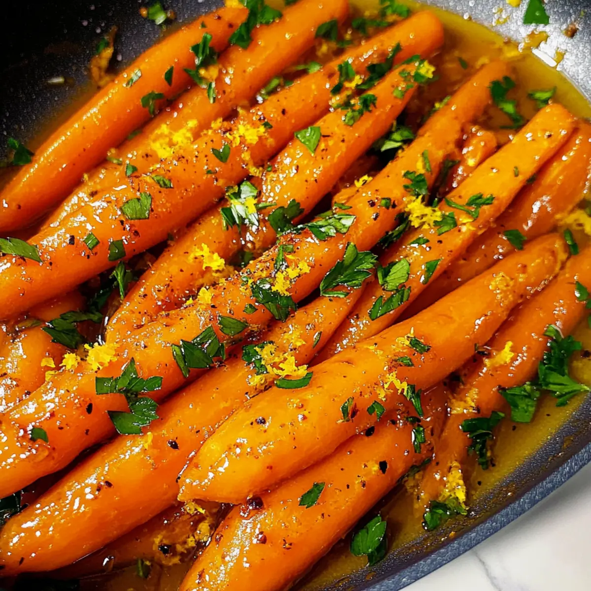 Orangenhonig glasierte Karotten für jeden Anlass