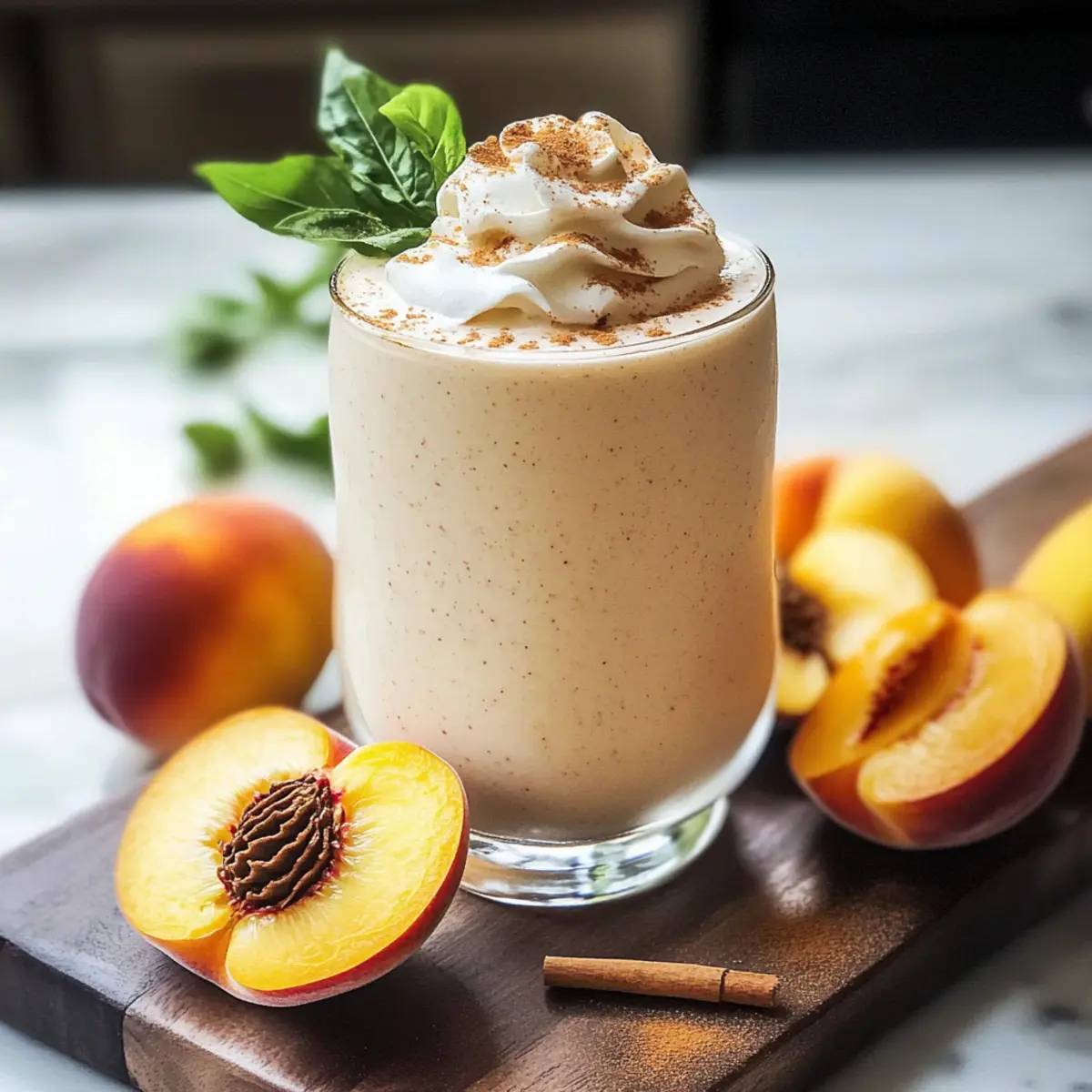 Pfirsichmilchshake für heiße Sommertage