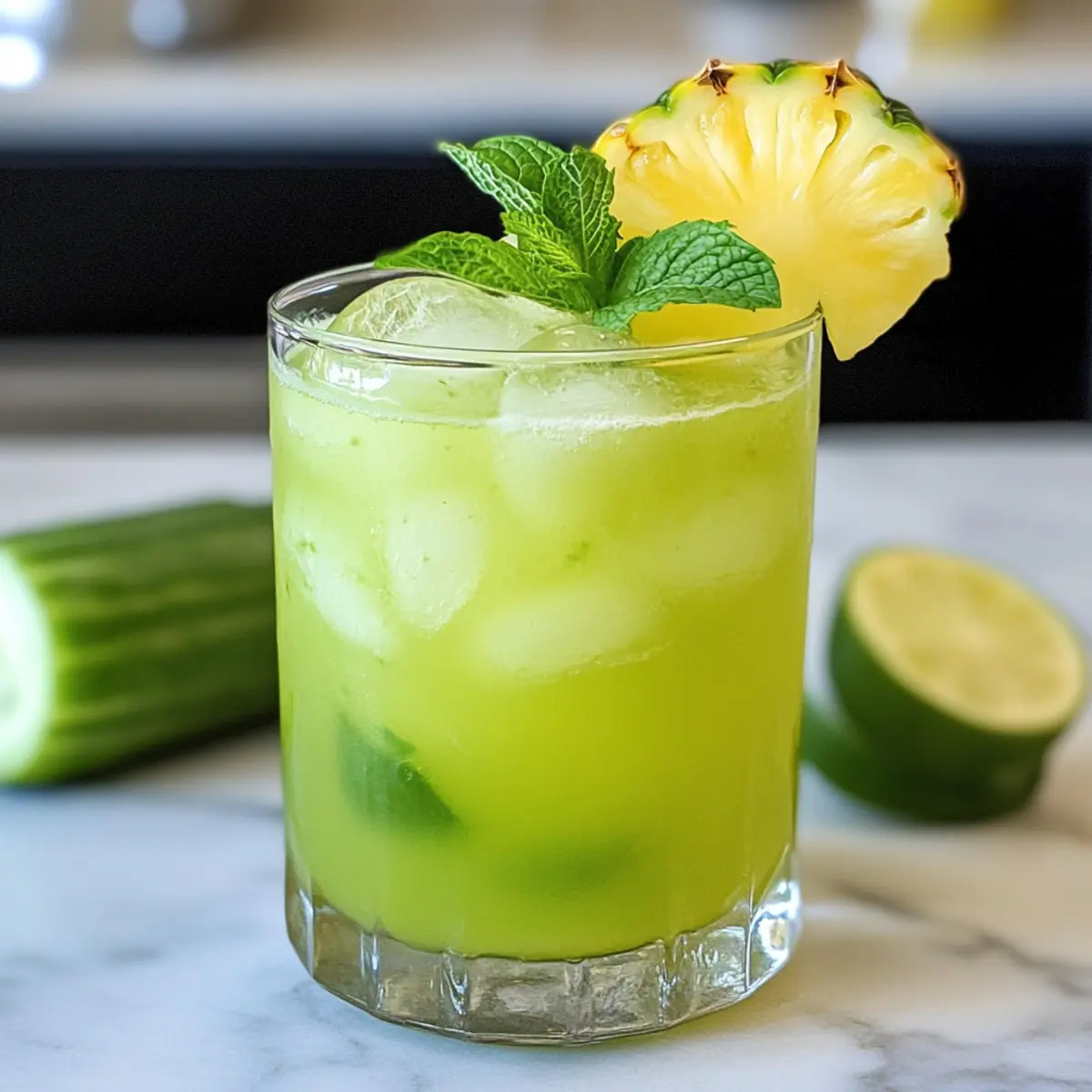 Ananas Gurke Agua Fresca für heiße Sommertage