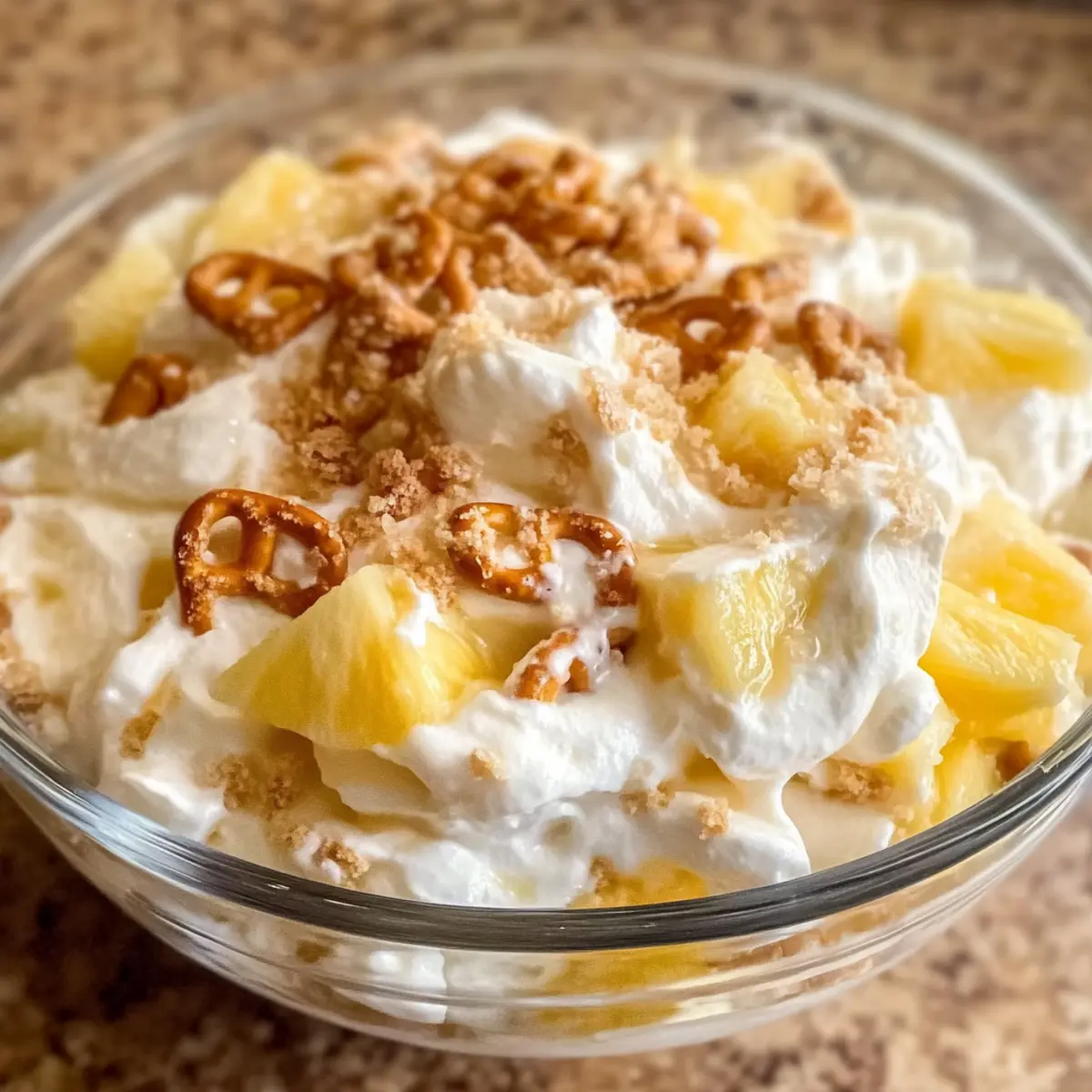 Ananas Brezel Fluff Salat – Einfacher Genuss für alle