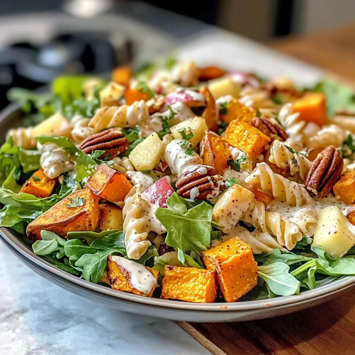 Protein Herbst Pasta Salat für den perfekten Genuss