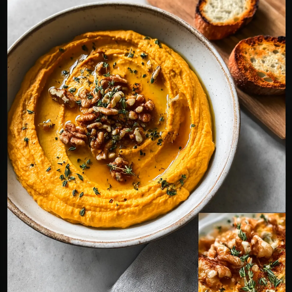 Kürbis Schlagsahne Feta Dip für den perfekten Herbstsnack