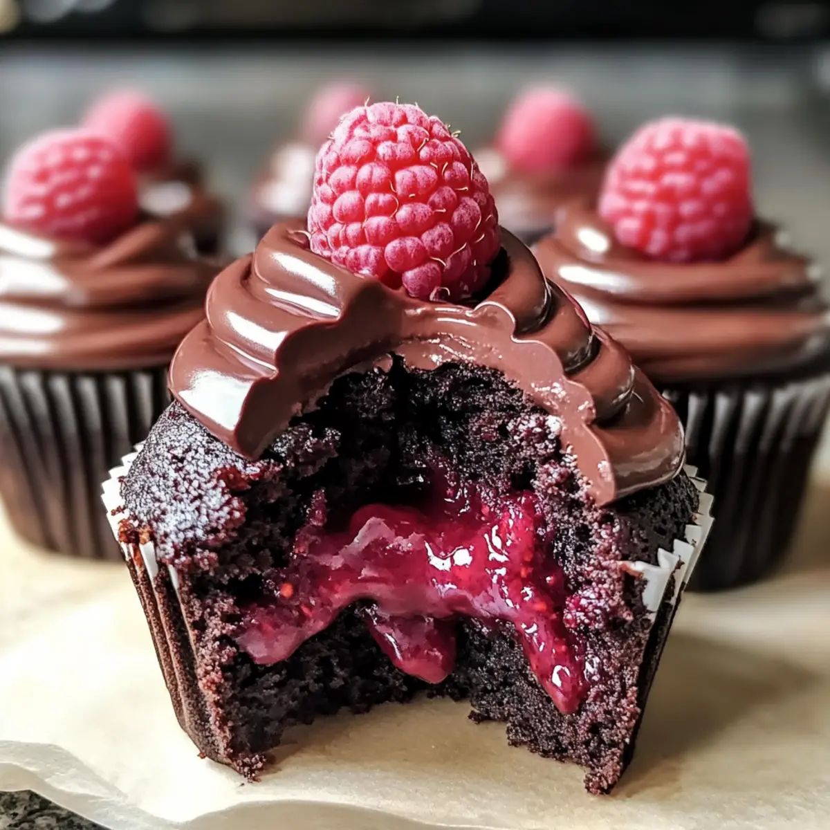 Himbeer-Schokoladen-Lava-Cupcakes für besondere Momente