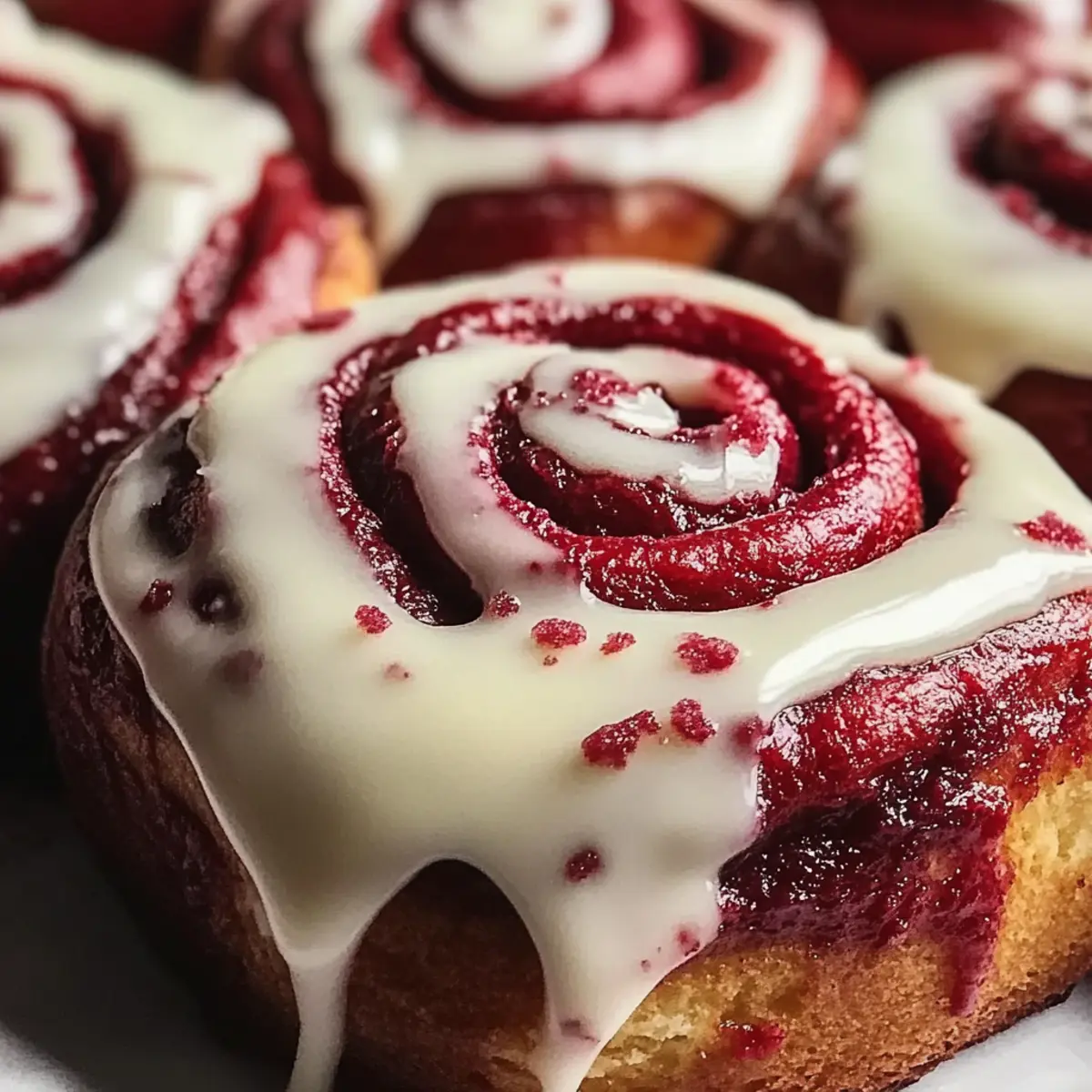 Rote Samt Zimtschnecken für den perfekten Valentinstag