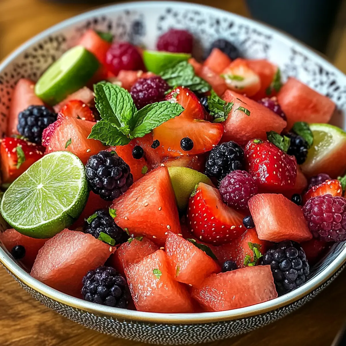 Erfrischender Wassermelonen-Salat Rezept für den Sommer