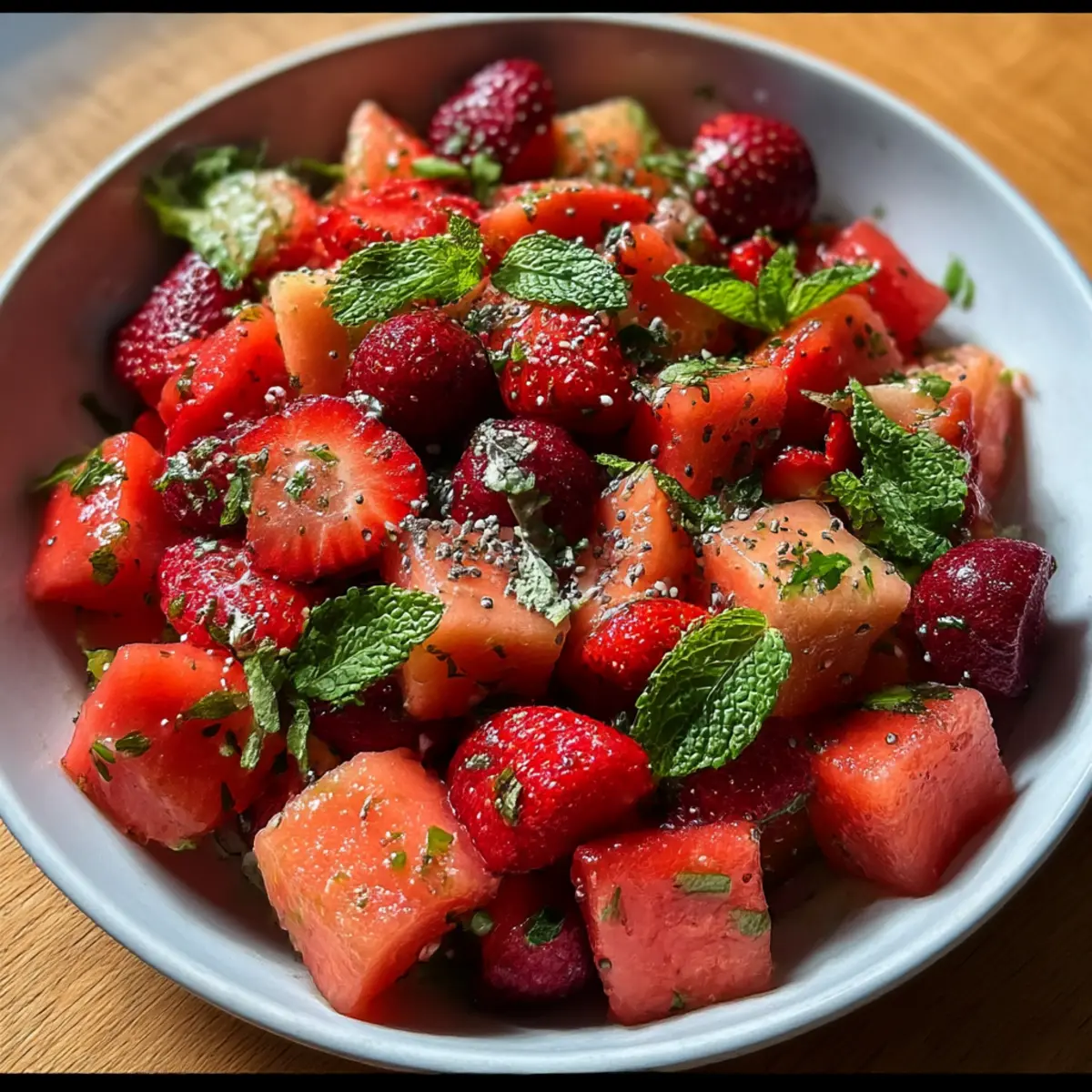 Erfrischender Wassermelonen-Salat Rezept für heiße Tage