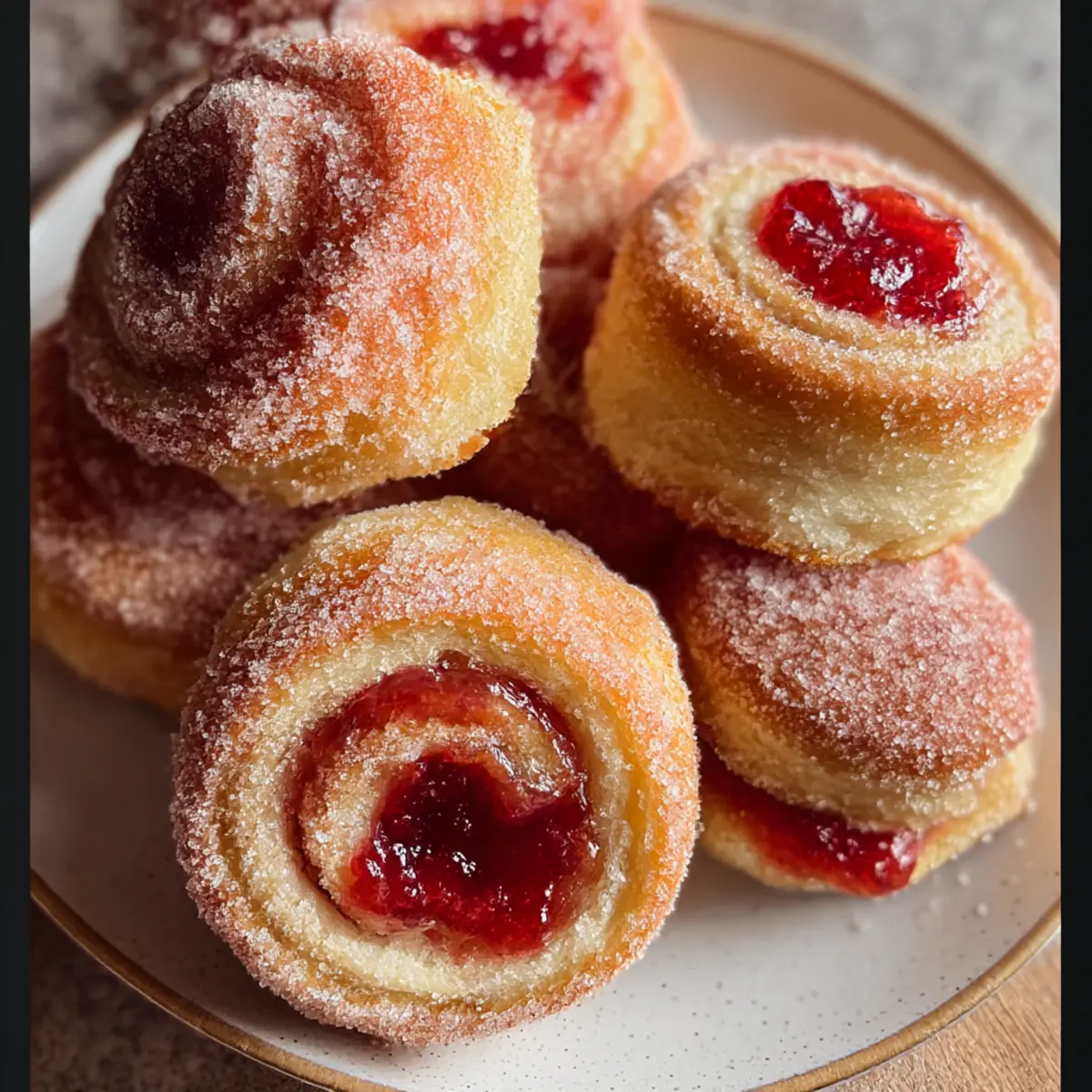 Erdbeere Donut Rollen für ein perfektes Wochenende