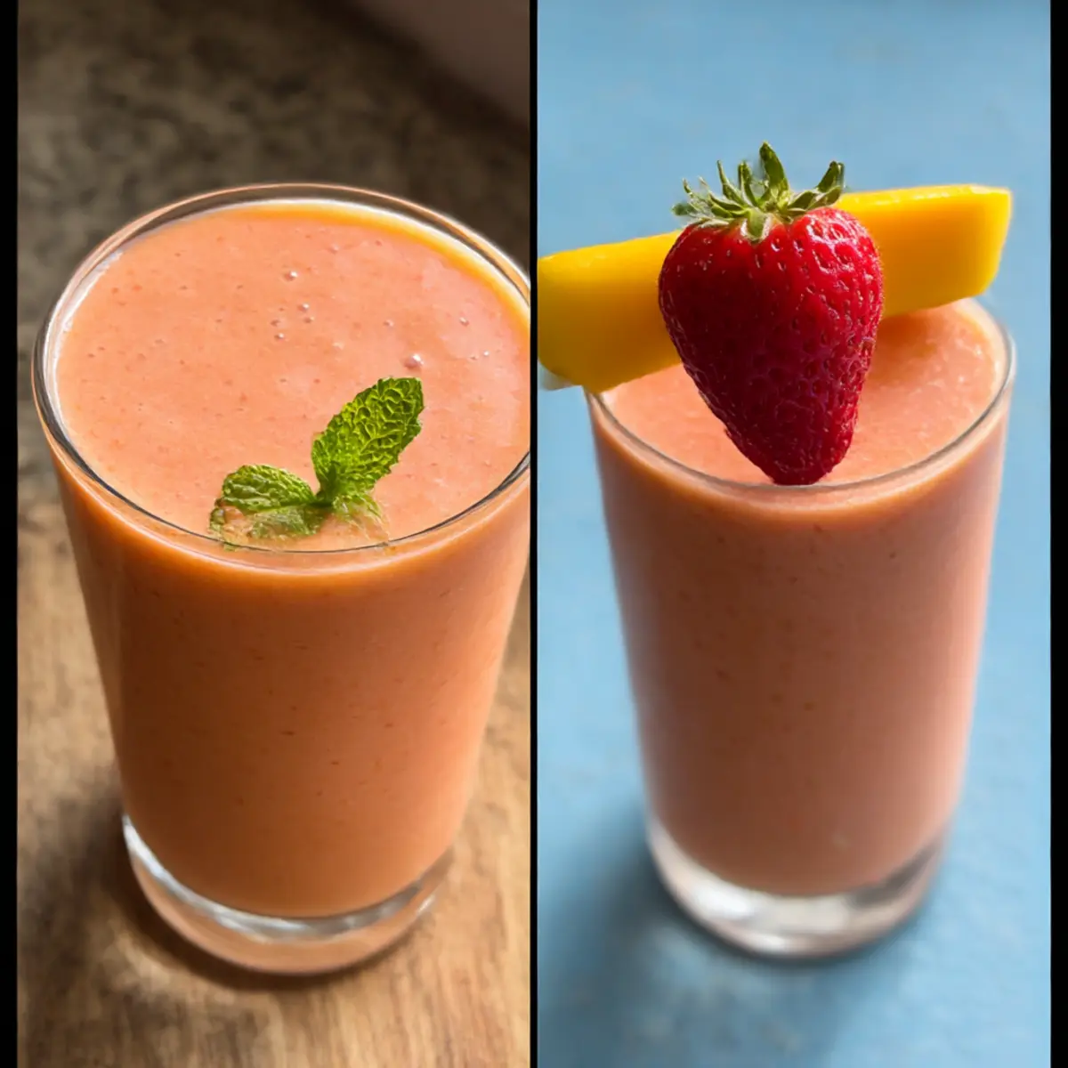 Erdbeer-Mango-Smoothie für einen frischen Start