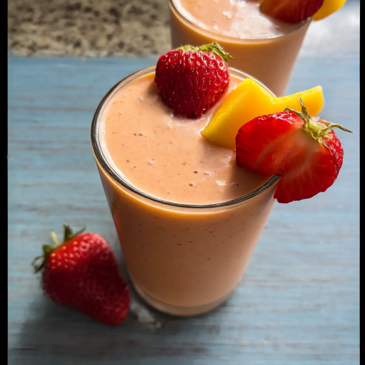 Erdbeer Mango Smoothie für den perfekten Sommerstart