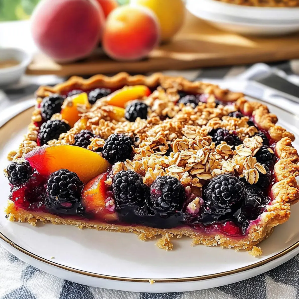 Sommerernte-Tarte mit knusprigem Hafer-Topping