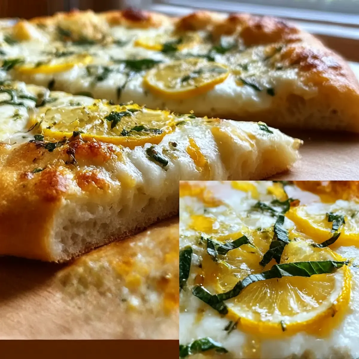 Sommer Zitronenpizza für heiße Tage genießen