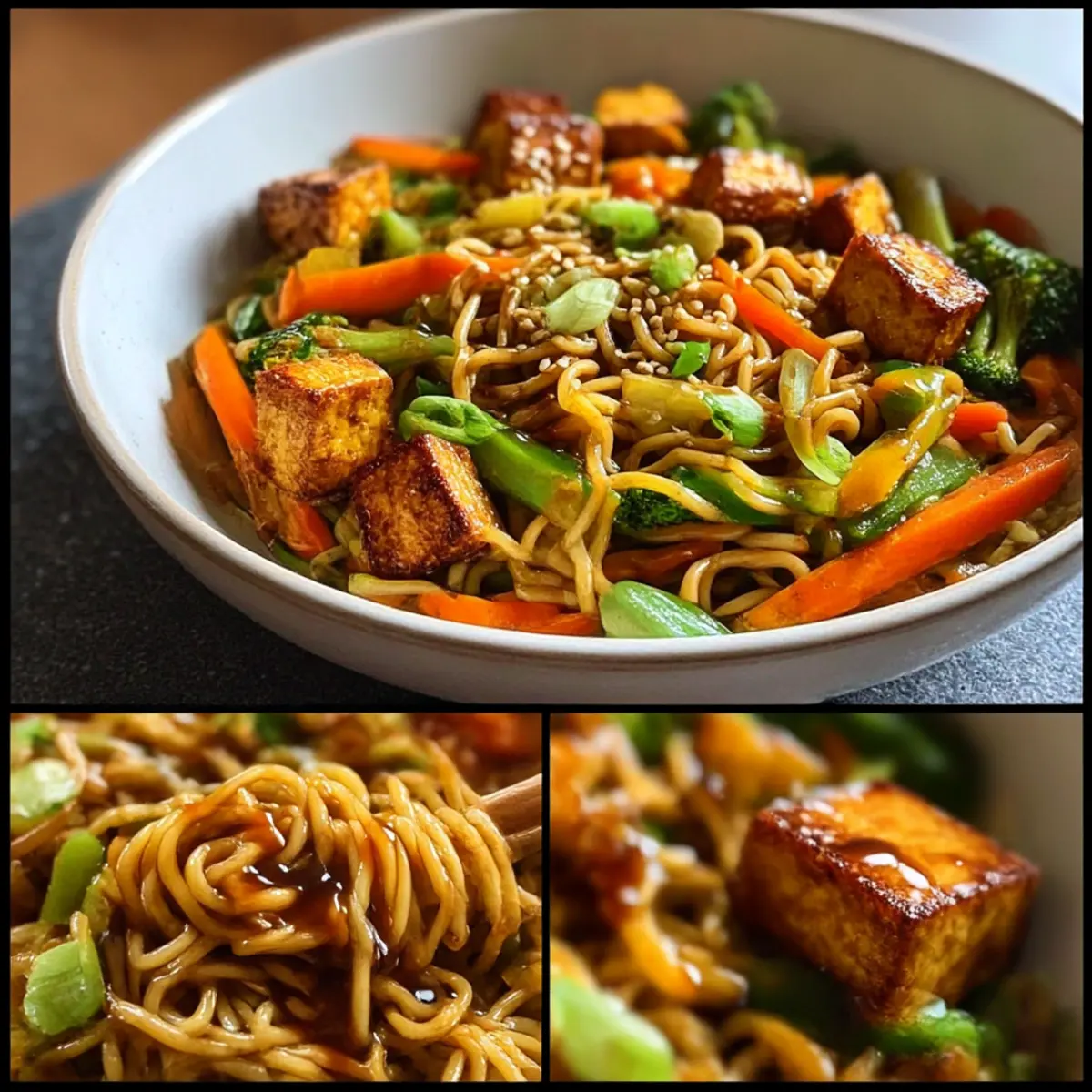 Teriyaki-Nudelschüssel: Schnelles, Veganes Abendessen