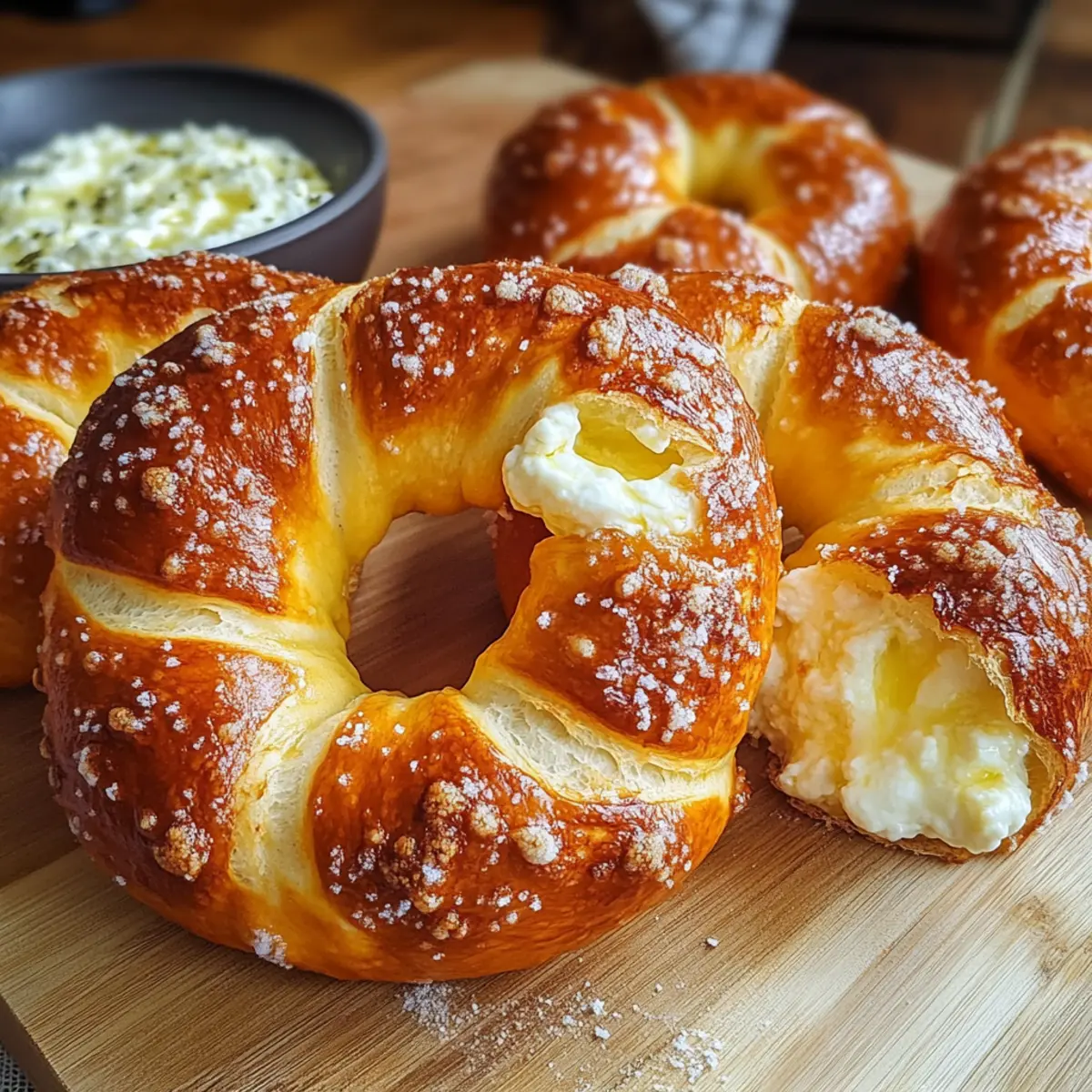 Die besten mit Mozzarella gefüllten Brezeln
