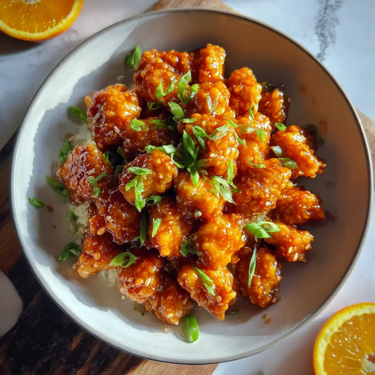Vegane Orange Hähnchen (Tofu) schnell und knusprig